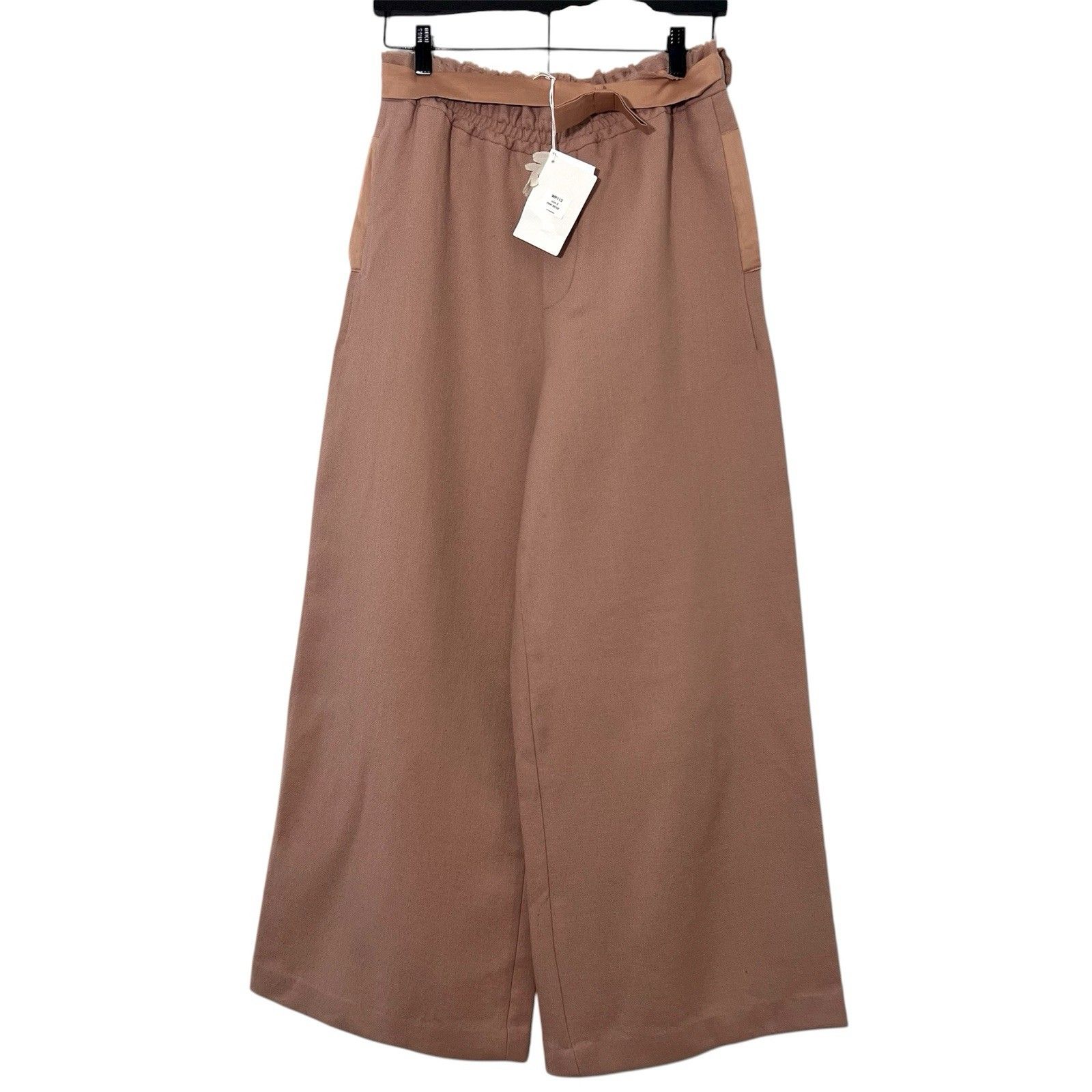 Antipast Artisan Wide Leg Pants Womens 2 Peach Georgette Wool Dress Pants